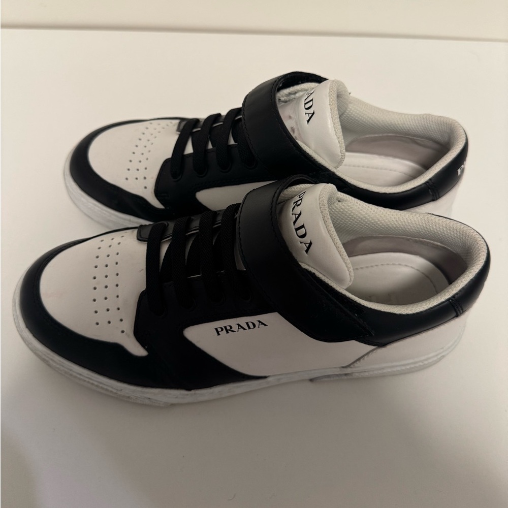 Prada black and white sneakers